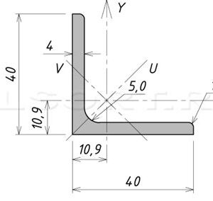 Уголок 40х40х4