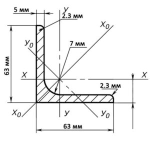 Уголок 63х63х5