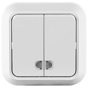 Выключатель M SIVA USTU бел. 2кл. индикат 45123