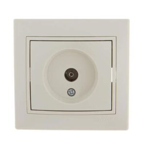 Розетка TV СП Мира проходн. крем/крем 701-0303-129