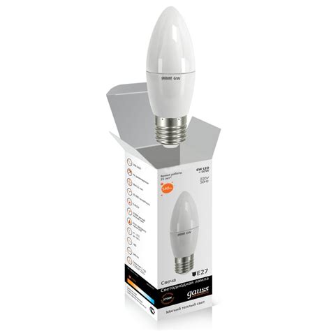 Лампа Gauss LED Candle EL 6w/2700 E27