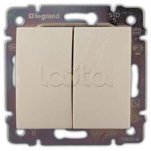 Переключатель 2-кл на два напр. Valena (сл. кость) 774308