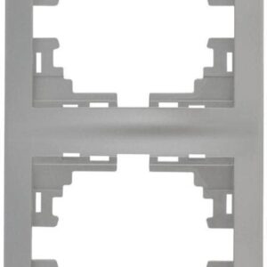 Рамка 2-м Мира верт.метал cер. Lezard 701-1000-152