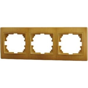 Рамка 3-м Мира гориз. ольха 701-0701-148