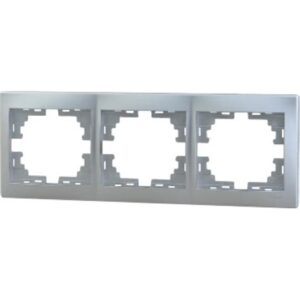 Рамка 3-м Мира гориз.метал cер. Lezard 701-1000-148