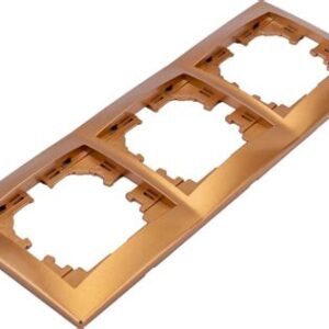 Рамка 3-м Мира гориз.метал зол. Lezard 701-1300-148