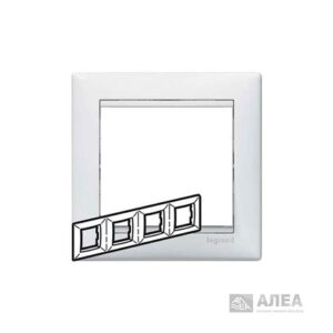 Рамка Valena 4 пост. гор. белая 774454