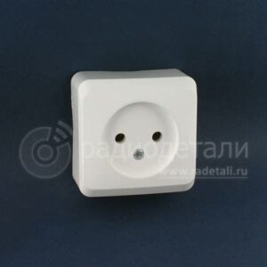 Розетка 1-м ОП Этюд 16А б/з бел. SchE РА16-001b