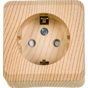 Розетка 1-м ОП Этюд Дача 16А б/з cосна SchE РА16-001b