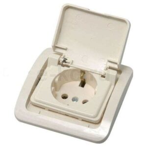 Розетка 1-м СП Mimosa с крыш. крем./крем.25009