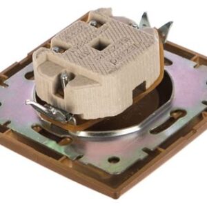 Розетка 1-м СП Мира б/з керам. метал зол. 701-1313-121