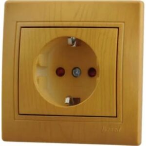 Розетка 1-м СП Мира с/з керам. ольха 701-0701-122