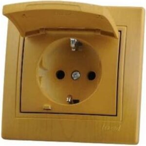 Розетка 1-м СП Мира с/з с/крыш. керам. ольха 701-0701-123