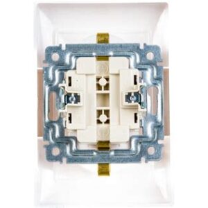 Розетка 2-м VALENA с/з в сборе бел.774400