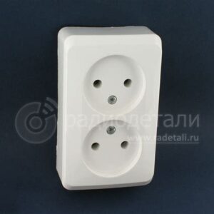 Розетка 2-м ОП Этюд 16А б/з бел. SchE РА16-005b