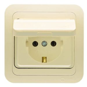 Розетка M mimoza крем/крем б/з 25022