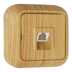 Розетка SIVA USTU дуб. TF гнездо RJ 11 45314