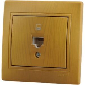 Розетка комп. 1-м СП Мира RJ-45 ольха 701-0701-139