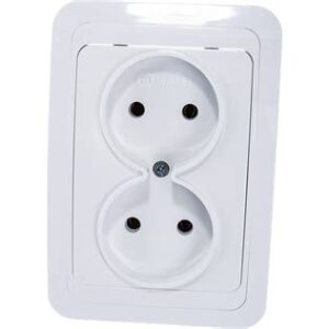 Розетка М mimosa б/з б/в 2-ая бел/бел 12017