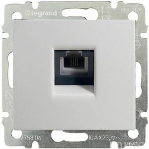 Розетка телеф. механизм 1-м СП Valena RJ11 бел. 774438