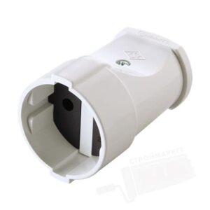 Штепсель б/з бел. МАКЕL 10004