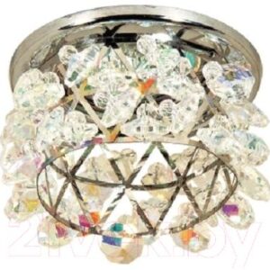 Светильник АКЦЕНТ "Crystal" 540 хром/цветн.встр.кругл.с цв.подвесками