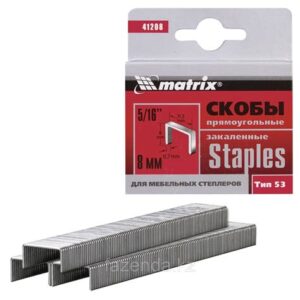 Скобы СТАНДАРТ тип 53 красные 8мм (1000шт) 197274