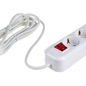 Удлинитель сетевой LUX У3-ЕВК 3-местный с з/к. с выключ. 250В 16А