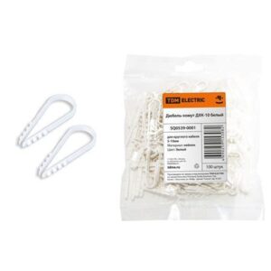 Дюбель-хомут ДХК-10 д/круглого кабеля 5-10мм нейлон белый (100шт) TDM