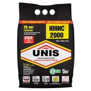 Клей "ЮНИС 2000" 5 кг для плитки
