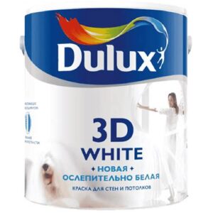 Краска DULUX Новая Ослепительно белая 3D 5л .мат BW 10514 51368