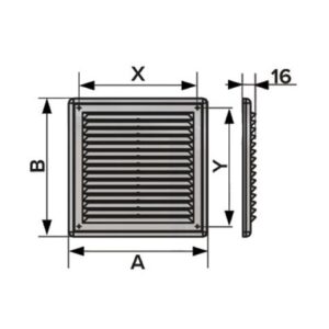 Решетка разъем.с москитной сеткой 2525Р (беж.) 4506