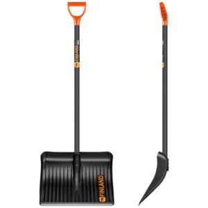 Лопата снеговая "FINLAND"с черенком 1023-ч  49*41*150 ЦИ