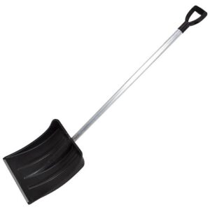 Лопата снеговая АВТО "Мини" 365х380мм (в сборе пласт.) алюм. черен. V-ручка 100163