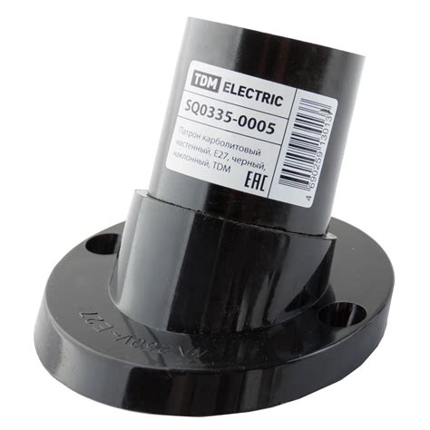 Патрон карболитовый Е27 настеный наклонный 29156 0335-0015 6501 57510