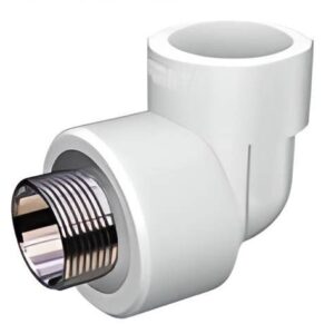 Колено комб. с вн. резьбой 32х1/2"белое