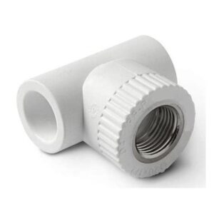 Тройник комб. с вн. резьбой 32х1/2" белый