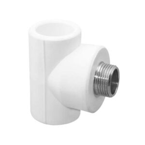 Тройник комб. с вн. резьбой 32х3/4" белый