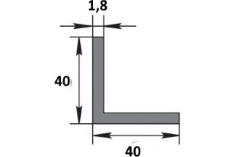 Профиль Уголок ал. 40х40х1