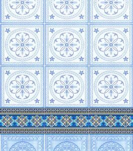 Панель ПВХ фриз 2700*250мм Восточная мозаика син