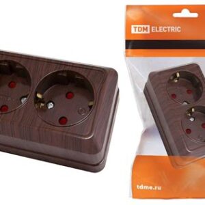 Розетка 2П+3 открытой установки с з/ш IP20 16А