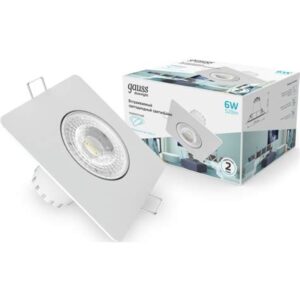 Светильник Gauss квадрат 6w/4k LED