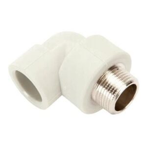 Колено 90 с/метал. вст.и нак. гайкой 20х1/2" белое