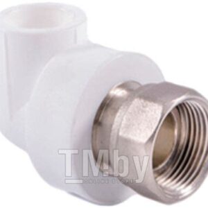 Колено 90 с/метал. вст.и нак. гайкой 25х3/4" белое