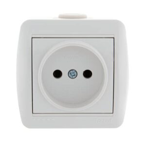 Розетка 1-м ОП Ната б/з керам.бел. Lezard 710-0200-121