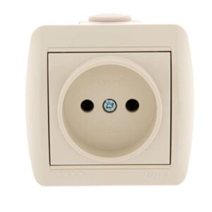 Розетка 1-м ОП Ната б/з керам.крем. Lezard 710-0300-121