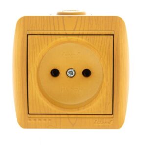 Розетка 1-м ОП Ната б/з керам.ольха. Lezard 710-0700-121