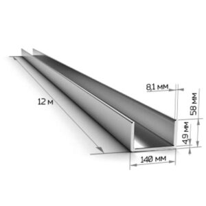 Швеллер стальной ГОСТ8240-97 14П Ст3ПС/СП5