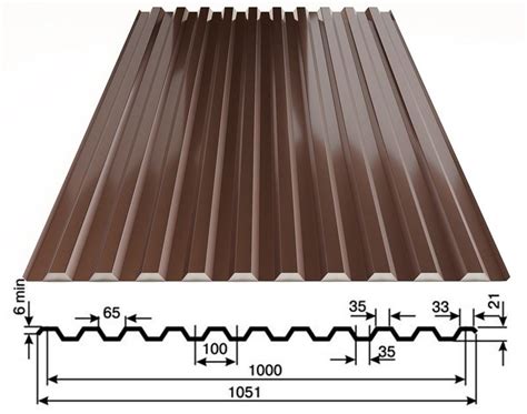 Планка на профнастил С21 2000 оц. (коричневый 8017)