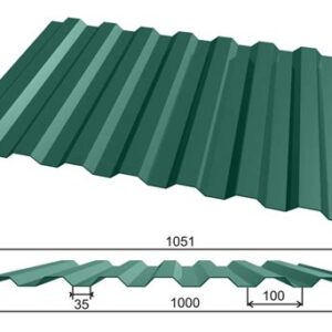 Планка на профнастил С21 2000 оц. (зеленый 6005)